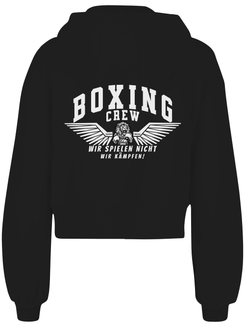 Ladies Short Oversized Zip Jacke Boxen | Boxing Crew3