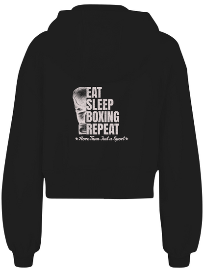 Ladies Short Oversized Zip Jacke Boxen | eat sleep repeat